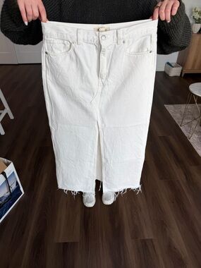 Madewell White Maxi Skirt!